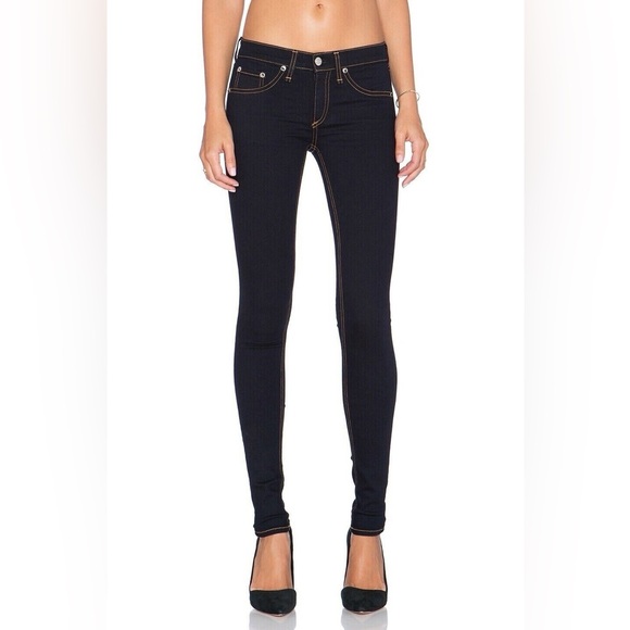 Rag & Bone Dark Indigo Skinny Jeans in Harrow - Picture 1 of 13